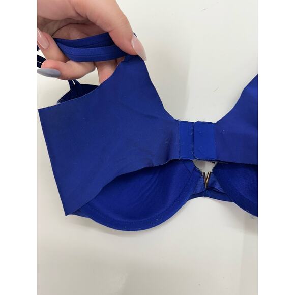Victorias Secret Womens Bra Size 32DD Lined Demi Royal Blue Adjustable - Picture 12 of 15